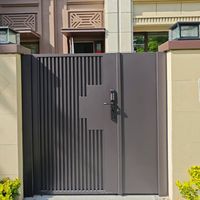 Portail battant en aluminium pour maisons, idéal pour les entrées principales, allées et murs de clôture, en métal industriel d'extérieur, au meilleur prix