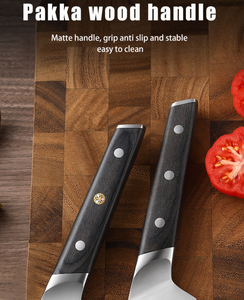 Ensemble de 10 couteaux de <span class=keywords><strong>cuisine</strong></span> en acier inoxydable à haute teneur en carbone avec manche pleine longueur, ensemble de couteaux de chef avec bloc et aiguiseur intégré, <span class=keywords><strong>cadeau</strong></span> - Product Image 4