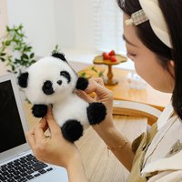Jouets en peluche Panda et Éléphant personnalisables, super doux, de haute qualité, en coton PP, avec maille, pour anniversaire et soulagement du stress
