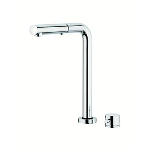 Tassinari BES 3322D tradizionale classico miscelatore da cucina rubinetto telescopico in acciaio inossidabile sotto la finestra con caratteristiche in ottone - Product Image 1