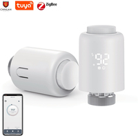 Matter Tuya Zigbee TRVZB katup Radiator termostatik cerdas, kontrol temperatur TDS pemanas rumah kompatibel dengan Alexa Google Home