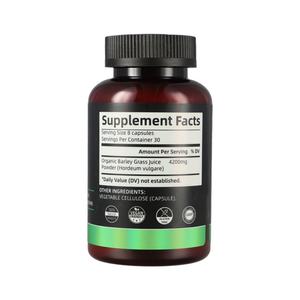 Cápsulas de Pasto de Cebada de Alta Calidad que Ayudan a Reforzar la Función Inmunitaria para Mujeres y Hombres, 240 Cápsulas, Suplemento de Pasto de Cebada - Product Image 2