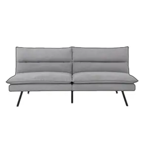 Nisco 3 pouces mousse à mémoire de forme petit canapé à dossier fendu gris futon jumeau canapé-lit futon convertible avec pied en métal