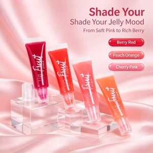 LOW MOQ <b>Jelly</b> Lip Gloss Lip Oil 6 <b>Fruit</b> Shades Hydrating Moisturizing Lip Glaze Vegan Cruelty Free Ready Stock Lip Care Makeup - Product Image 1