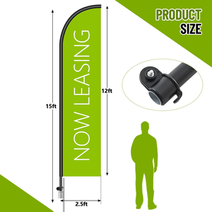 <strong>Custom</strong> Outdoor Double Sided Advertising Promotion Teardrop Feather <strong>Flag</strong> Banner Beach <strong>Flag</strong> - Product Image 5