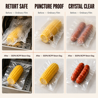 Sac de conservation des légumes en nylon transparent double couche de qualité alimentaire, sac de scellage thermique, sac d'emballage sous vide, impression en héliogravure
