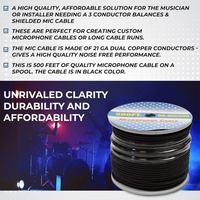 Câble de microphone XLR à faible bruit 20/22AWG en cuivre OFC, double blindage, gaine PVC, bobine, pour utilisation HDTV