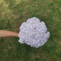 Nouveau produit : Grande taille d'hortensia stabilisé pour décoration de mariage, matériau floral artisanal.