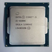 Processeur de bureau Intel Core I5-6600K d'occasion, LGA1151, 4 cœurs, 4 threads, 3,5-3,9 GHz, 6 Mo de cache, CPU overclockable