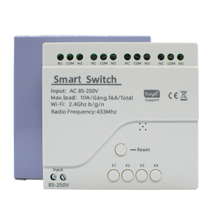 Hệ thống tự động hóa nhà giải pháp thông minh tuya Wifi cửa hệ thống nhà thông minh <span class=keywords><strong>RF</strong></span> không dây điều khiển từ xa tuya Wifi chuyển đổi thông minh 110V - Product Image 1