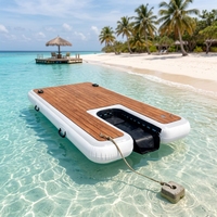 Rampe gonflable portable pour bateau, rampe flottante, échelle aquatique pour animaux de compagnie, bateau ou piscine, plateforme flottante, rampe pour chien