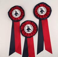 Rozeta de cinta personalizada con botón, de una sola cara, estilo Marsella, decorativa, para premios, flores, corsages, encaje, premios de cinta