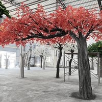 Arbre d'érable artificiel rouge sur mesure pour extérieur, hauteur 3m, largeur 6m, faux arbre d'érable pour sites touristiques et décoration commerciale