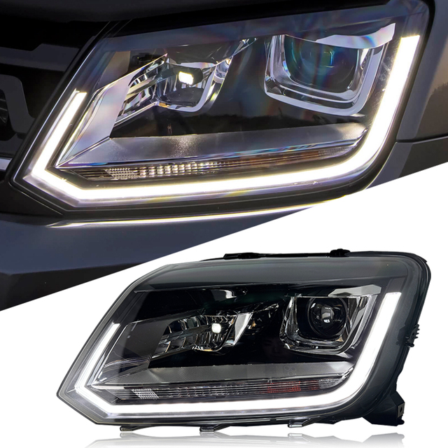 For Volkswagen Amarok Accessories Front Head Light Assembly 2011 2012 2015 Headlights Upgrade High Config LED Headlamp