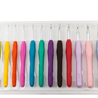 Nouvelle arrivée 12 pièces anti-dérapant Crochet crochet ensemble ergonomique à la main tissage caoutchouc souple TPR poignées pince à tricoter étui emballage