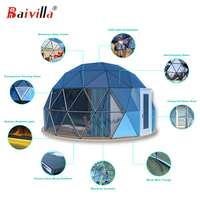 Tente Igloo extérieure personnalisée de haute qualité maison à bulles de verre transparent pour Camping chambre d'hôtel sphérique vitrée pour entrepôt de salle de bain