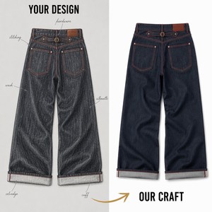 <span class=keywords><strong>Jeans</strong></span> da <span class=keywords><strong>Uomo</strong></span> Personalizzati in Denim Grezzo Selvedge di Alta Qualità, Non Lavati, Lavaggio Scuro, Ricamati, Vestibilità Ampia, Eco-Friendly, Stile Vintage, MOQ Basso - Product Image 2