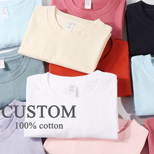 ขายส่งพื้นฐานเฮฟวี่เวทเสื้อยืดขนาดใหญ่ผ้าฝ้าย100% DTG พิมพ์โลโก้ที่กำหนดเองพิมพ์เสื้อยืดผู้ชาย - Product Image 2