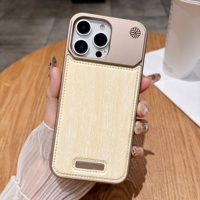 Coque de téléphone en cuir PU bois sans cadre nouveau Design magnétique antichoc Compatible avec pour iPhone 16 15 PRO max pour iPhone Plus