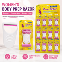 Lot de 36 rasoirs corporels pour femmes, lame unique en acier inoxydable plaqué platine, pour l'épilation des jambes, des aisselles et du maillot