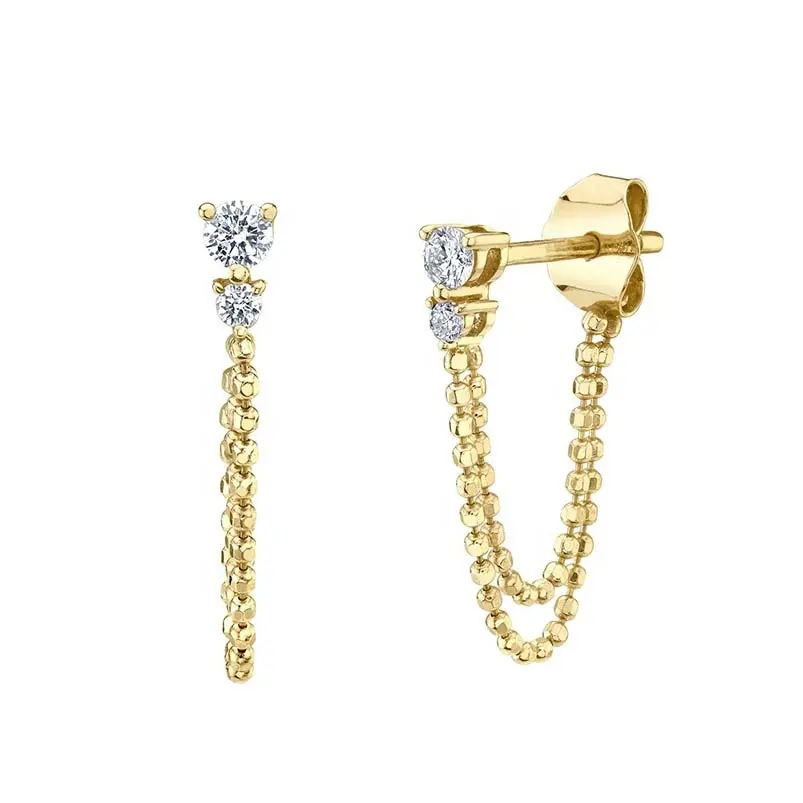 Gemnel 2021 popular double link chains earring for women