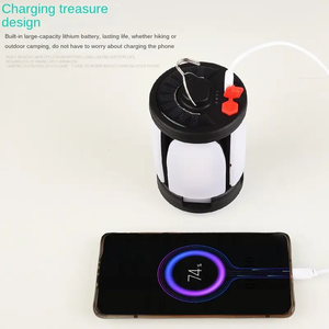 High-Power Rechargeable Four <b>Leaf</b> Outdoor LED Tent <b>Light</b> USB Charging Hanging Camping Emergency Lamp with Phone Charge - Product Image 3