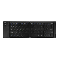 Mini Teclado Plegable Portátil, Teclado Inalámbrico BT Recargable para Viajes, Compatible con Android, Laptop, PC y Tablet