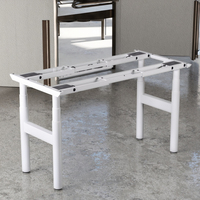 Bureau de levage électrique moderne intelligent à quatre moteurs, cadre de bureau réglable en hauteur à 4 jambes et 3 niveaux avec fonction de mémoire