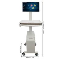 Chariot informatique médical garanti 5 ans par le fabricant Rounding quotidien Utilisation de bureau avec certification CE pour les hôpitaux
