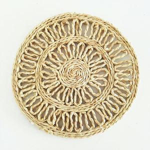 Environmental Material Hand Crafted Woven <b>Placemats</b> Wholesale Water Hyacinth Straw Braided <b>Placemat</b> - Product Image 5