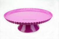 Présentoir à Gâteau en Mélamine Rond Rose et Violet, Sans BPA, Réutilisable, pour Bureau, Pâtisserie, Événements, Fêtes, Mariages - Vente en Gros Usine