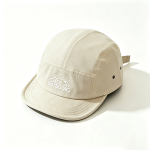 Wholesale Quick Dry 5 Panel Canvas Camp Cap Custom ACE Embroidery Outdoor Sports Travel Waterproof Camping <b>Hat</b> Men Women - Product Image 6