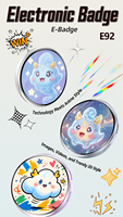 Tombol Pinback Elektronik Plastik Domestik Terlaris Barang Niche Otaku untuk Pelajar Aksesori Bertema Anime Koleksi Trendi