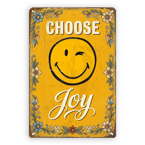 Papan Logam Vintage Retro Bertuliskan Live Love and Laugh Wajah Tersenyum Biru Dekorasi Dinding Grosir Kustom Plat Logam Kecil - Product Image 2