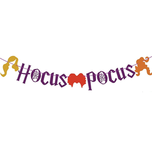 Felice Halloween ghirlanda di Halloween decorazioni per feste e forniture è solo un mucchio di striscioni di carta glitterata <span class=keywords><strong>Hocus</strong></span> <span class=keywords><strong>Pocus</strong></span> - Product Image 6