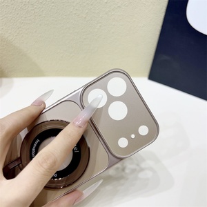 Funda de Vidrio Nano Ag con Protección de Lente Acrílica, Funda Esmerilada Antiarañazos, Funda de Lujo para Teléfono con Soporte para iPhone 17 Pro - Product Image 5