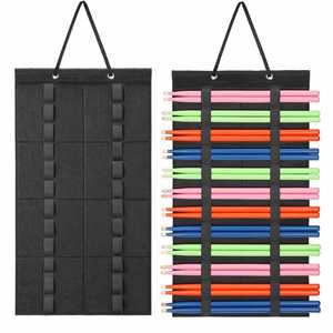 Organizador de Baquetas Enrollable de Fieltro, Capacidad para 12 Pares, Almacenamiento Colgante de Pared o con Soporte para Batería - Product Image 1