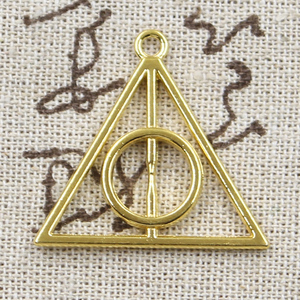 Charms deathly hallows 32x31mm ciondoli Color argento tibetano gioielli antichi che fanno artigianato fatto a mano fai da te - Product Image 6