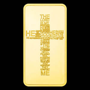 Großhandel Kreuzförmiger Jesus-Andenken Vergoldeter Barren Religiöses Souvenir Gedenkbarren für Sammler - Product Image 4