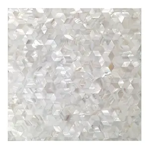 Concha Natural pisos de baldosas azulejos de la pared en forma de diamante blanco sin costuras de la madre de la perla patrón de mosaico