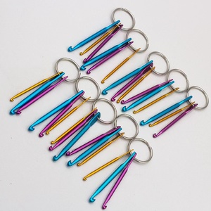 Juego de 3 agujas de ganchillo de óxido de aluminio de colores para tejer suéteres cortos, con cabezal único y combinadas - Product Image 6