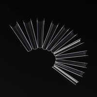 Ongles carrés extra longs XXL, 360 pièces en boîte, en ABS, blancs transparents, avec logo personnalisé, vente en gros
