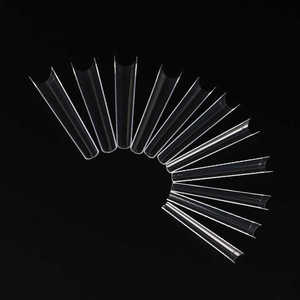 Ongles carrés extra longs XXL, 360 pièces en boîte, en ABS, blancs transparents, avec logo personnalisé, vente en gros - Product Image 3