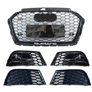 Grille nid d'abeille noire pour <span class=keywords><strong>Audi</strong></span> <span class=keywords><strong>A3</strong></span> modifiée S3 RS3, modèle OLIVER 17 18 19 20, pour la partie avant du véhicule - Product Image 2