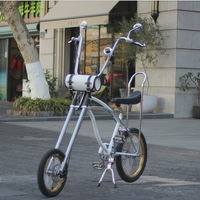 Sepeda Chopper West Beach Cruiser Vintage Lowrider Rangka 20 Inch Rem Ganda Jok Banana Retro Cruiser untuk Dewasa