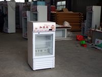 Réfrigérateur à porte simple de 600 litres à refroidissement direct avec vitrine en verre pour cuisine professionnelle