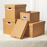 Großhandel Recycelbare Wellpappe-Versandkartons Weiß mit Griff UV-Vorteil Kleidung Umzug Lagerung Unterwäsche-für Bekleidung