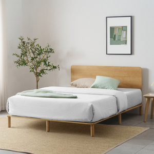 ZB BSCIモダンシンプルなデザイン竹製ベッドフレームヘッドボード付き無垢材プラットフォームサイズベッドルーム家具 - Product Image 6