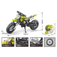 Ensemble de blocs de construction de moto de luxe à simulation réaliste, 536 pièces, plastique ABS, SAMLOK, modèle d'assemblage unisexe, jouet à l'échelle 1:36