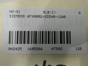 6FX8002-2DD40-1GA0 สายเคเบิลชุดสายไฟ SINAMICS 60 ม. PLC - Product Image 2